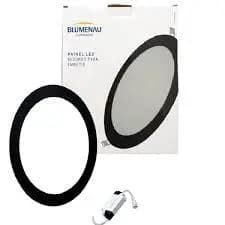 PAINEL LED 18W EMBUTIR PRETO 6500K BRANCA FRIA BLUMENAU REDONDO E QUADRADO