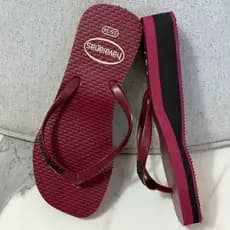 Chinelo Tamanco Sandália Feminina em Borracha EVA cor Bordo e variações