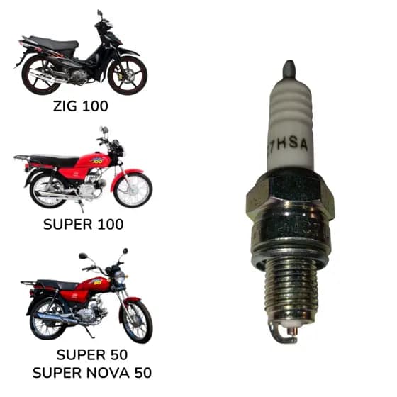 VELA DE IGNIÇÃO C7HSA DAFRA ZIG 100 / SUPER 50 / SUPER 100 / SUPER NOVA 50