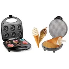 Kit Rosquinha Donuts 6 + Casquinha Sorvete Preta 220 Volts