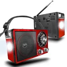 Rádio Retrô Vintage AM FM SW com Entrada USB SD AUX e MP3