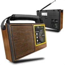 Rádio Retrô Livstar Cnn 2730ru Recarregável Am Fm 5w Rms 4 Ohms