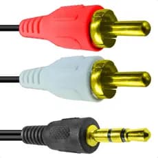 Cabo de Áudio P2 Estéreo para 2 RCA 1,8 m Conexão Profissional