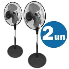 Ventilador de Pedestal Coluna 127V Torre Startools 45W Preto Cinza com Altura Regulável