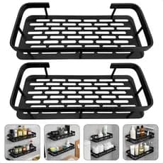 Suporte De Parede Kit 2 Prateleiras Reforçado Para Cozinha Temperos Organizador