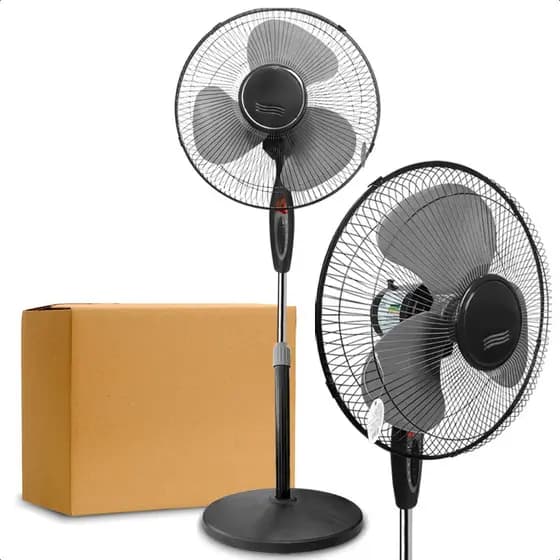 Ventilador de Pedestal 127V 45W 3 Pás Altura Regulável Ventilação Potente
