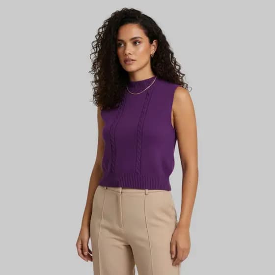 Cropped Tricot Modal com Tranças Feminino Moda Verão Look Tendência Conforto Casual