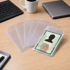 Porta RG PVC Transparente Pacote 100 Unidades Protetor Documento.MODELO NOVO