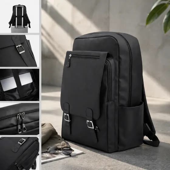 Mochila Executiva Masculina Impermeável Couro Sintético Grande Capacidade Para Notebook Trabalho