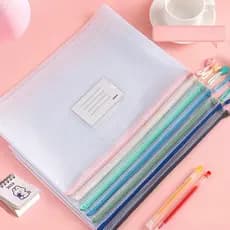 Kit 6/12/18 Bolsas de Documentos Malha Transparente com Zíper, Organizador de Papéis para Estudantes e Profissionais