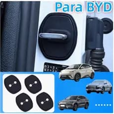 Kit 4 Peças Protetor de Fechadura Porta Carro Para BYD Dolphin / Yuan / Song pro / Seal / King Silicone Anti-Ferrugem