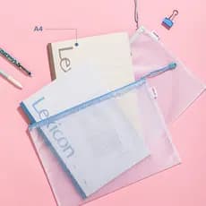 Kit 6/12/18 Bolsa Porta Documentos Transparente com Zíper Impermeável Multiuso Escola Escritório