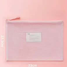 Kit 6/12/18 Pasta Organizadora Transparente com Zíper A4 para Arquivos Documentos Escolar Escritório