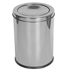 Lixeira Inox Banheiro Cesto Tampa Basculante 3 L Escritório