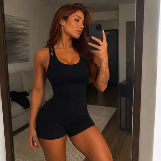 Macaquinho Fitness Feminino Suplex Power Alta Compressão Com BojoZero Transparência Cruzadas Academia