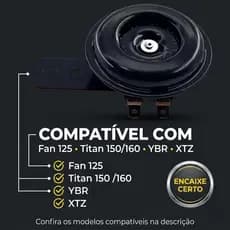 Buzina 12V Fan 125 Titan 150 160 YBR XTZ Embus