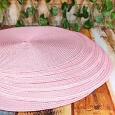 Kit Jogo Americano Sousplat Mesa Posta Redondo Cor Rosa Decoração Moderno