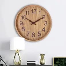 Relógio Estilo Madeira De Parede 30 Cm Rustico Wood