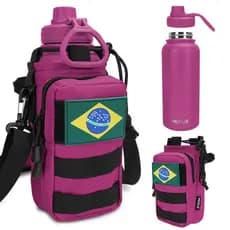 Garrafa modus 1l Esportiva De Aço Inoxidável Com Isolamento A Vácuo Com Corda e Bolsa