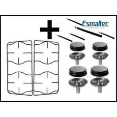 Queimador + Espalhador + Grelha Esmaltec Agata 4 Bocas + 2 agulha
