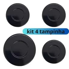 Kit Com 4 Tampinhas Espalhador De Chamas Cooktop 4 Bocas Fischer