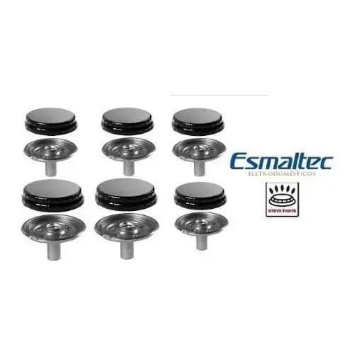 Kit Espalhadores + Sorvete Fogão Esmaltec Caribe - 6 Bocas