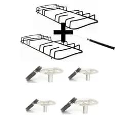 Kit 2 Grelhas + 4 Bocas Para Fogão Esmaltec Veneza Bali Agata +2 agulha