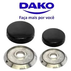 Kit Espalhador +  Queimador Do Fogão Dako Luna Supreme 4 Bocas