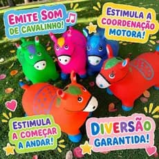 Brinquedo Cavalo Upa Upa Inflável Pocotó Com Som De Cavalinho Pula Pula Bebê Infantil