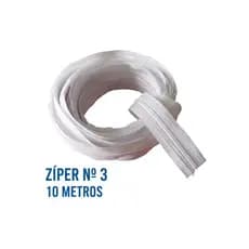 Ziper de Metro Nº3 - 10 metros - BRANCO