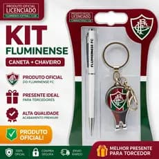 Kit Caneta + Chaveiro Cortador Fluminense Oficial - Presente Premium para Torcedor Tricolor
