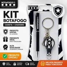 Kit Caneta + Chaveiro Cortador Botafogo Oficial – Presente Premium para Torcedor Alvinegro