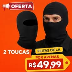 Kit 2 Toucas balaclava de Lã Inverno Unissex – Touca Grossa para Frio Masculina e Feminina