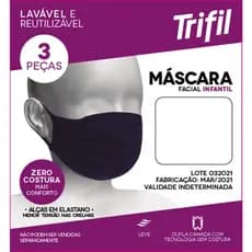 kit mascara infantil poliamida 3 unidades