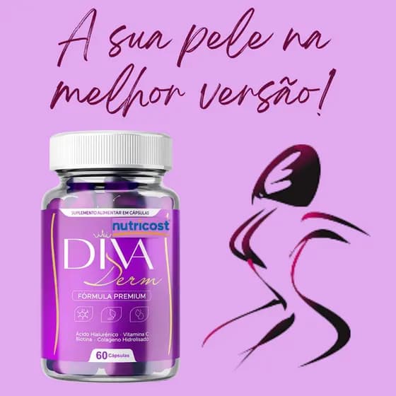 1 Diva Derm Premium 60 cápsulas - Original do Anúncio Promoção