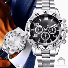 Relógio Masculino Aço Inox Presente Pais