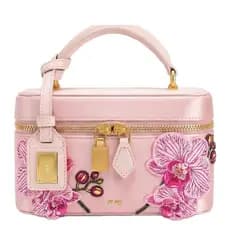 Novo Pequeno Quadrado Saco De Moda Feminina Bolsa Flor Cosmético Luz Luxo Portátil Almoço