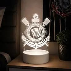 Abajour Luminária Decorativa Led Corinthians Timão Gaviões Da Fiel Pavilhão 9 Camisa 12