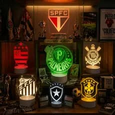 Luminária Futebol LED 3D Decoração Para Quarto