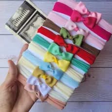 Faixinha de bebê tam. recém-nascido, kit com 11 unidades: lacinhos de bebê, meia de seda, tiaras recém-nascido, laço