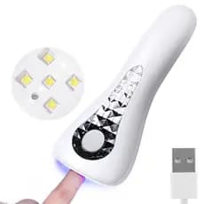 Mini Cabine Led Uv Portátil para Secagem de Unhas de Gel Esmaltes Estufa 18W 5 Leds Q5 Manicure Nail