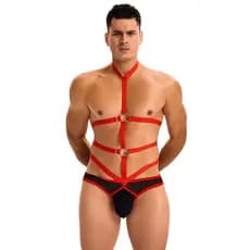 Novo produto pronto estoque roupa interior masculina sentir Halter pescoço empacotado macacão U convexo bolsa roupa inte