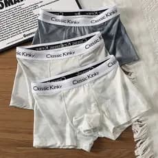 Novo produto pronto estoque antibacteriano interior gelo seda sem costura roupa interior masculina cintura média respirá