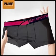 Novo produto pronto estoque bolsa U-convexo mais gordura Semi-transparente fina Boxer briefs transparente cuecas planas