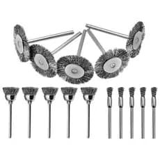 Kit 15 Escovas Com Fios De Aço Mini Micro Retifica Furadeira