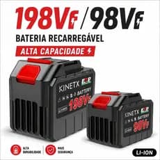 Bateria Recarregável 98V/198V/298V Carregador Pistola Lava Jato Lavadora Parafusadeira Chave de Impacto