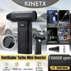 X8 Ventilador Soprador De Ar Turbo 200W 150000 RPM 6 Velocidades Ventilador Potente Luz LED para Exterior