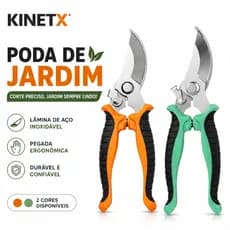 Tesoura Poda Profissional KINETX Lâmina 3mm Inox Pronta Entrega Jardim Pomar