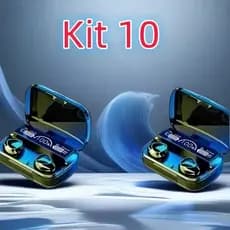 Kit M10 Bluetooth 5.3 Fones de ouvido sem fio TWS estéreo com carregador Power Bank