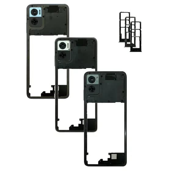 Carcaça Aro Lateral Moldura Gaveta Chip Compativel Moto E22 Xt2239